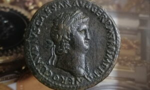 moneda romana sextercio neron Nero Claudius Caesar Augustus Germanicus