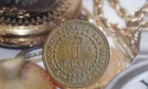 Isabel II 1 Décima de Real 1850 Segovia cobre