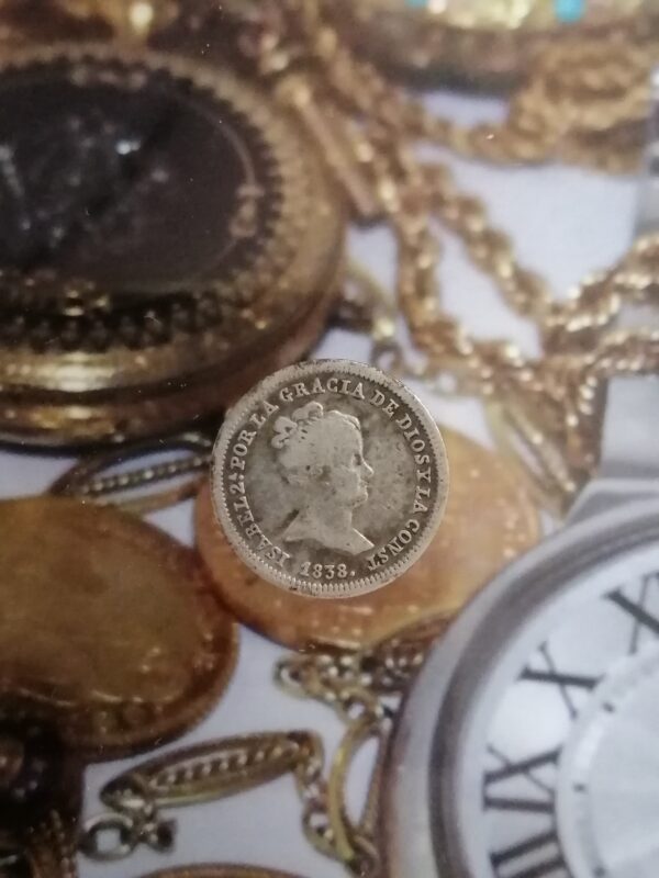 Isabel II 1 Real plata 1838 Madrid CL