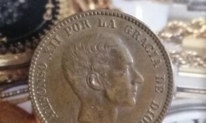 Alfonso XII. 10 Céntimos 1879 Barcelona OM cobre