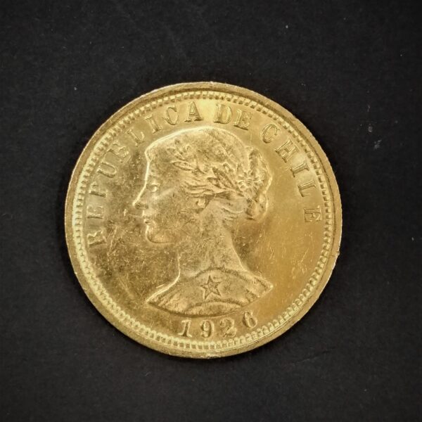 100 Pesos chilenos Monedas del mundo oro 22kts