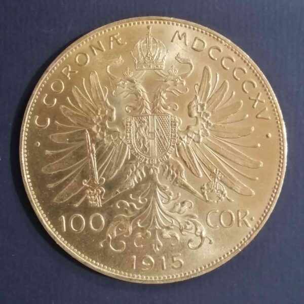 100 coronas austria francisco jose I moneda inversiòn moneda oro
