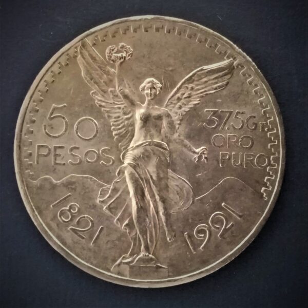 50 persos mexicanos oro inevrsion monedas oro 1921