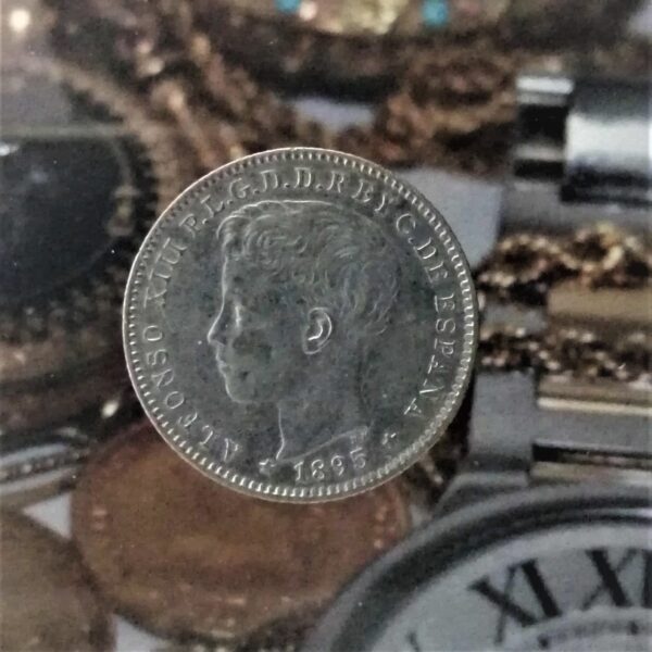 Alfonso XII 20 centavos plata 1895 P.G.V Puerto Rico
