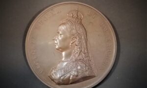 Medalla bronce Jubileo de Oro de la Reina Victoria de Inglaterra 1887
