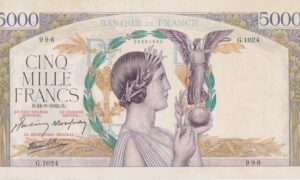bille frances 1942 5000 francos victoria