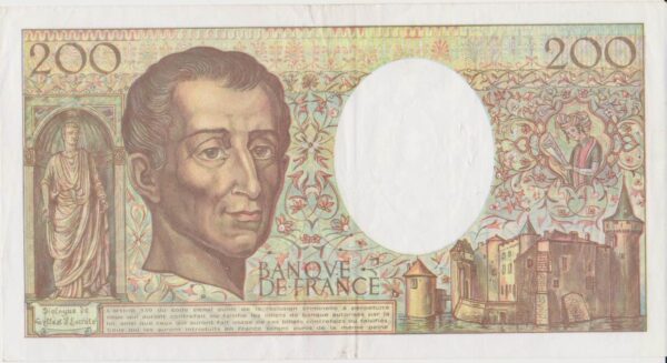 billetes del mundo francia 200 francos 1992