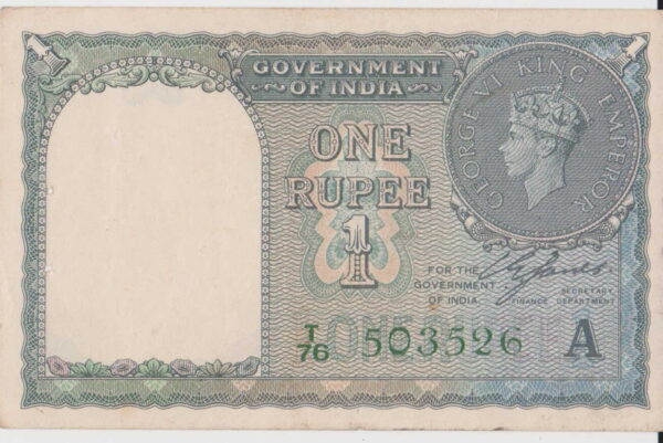 billete indio 1 rupia 1940 billete extranjero
