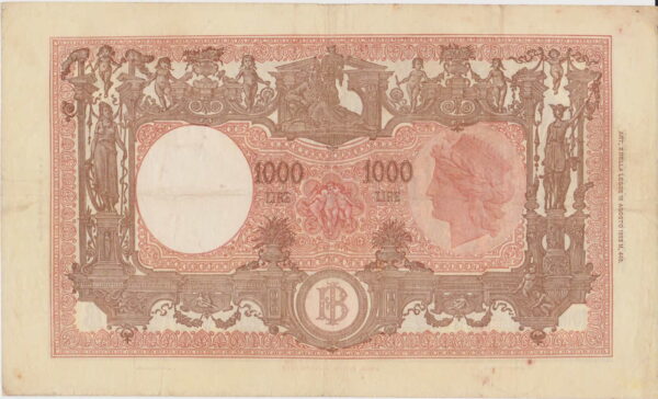 billete italiano 1000 liras 1947 billete extranjero