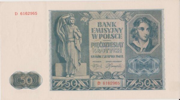 billete polaco 50 esloti 1941
