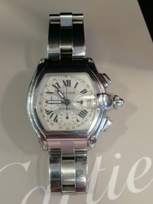 Cartier Roadster XL Chronograph Automatic Steel Mens Watch