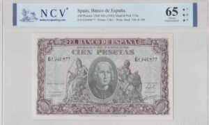 100 pesetas Colon enero 1940