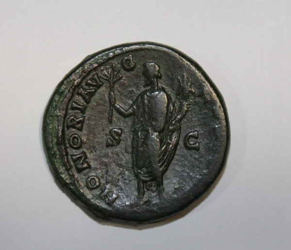Moneda Antigua Antonino Pio Sextercio