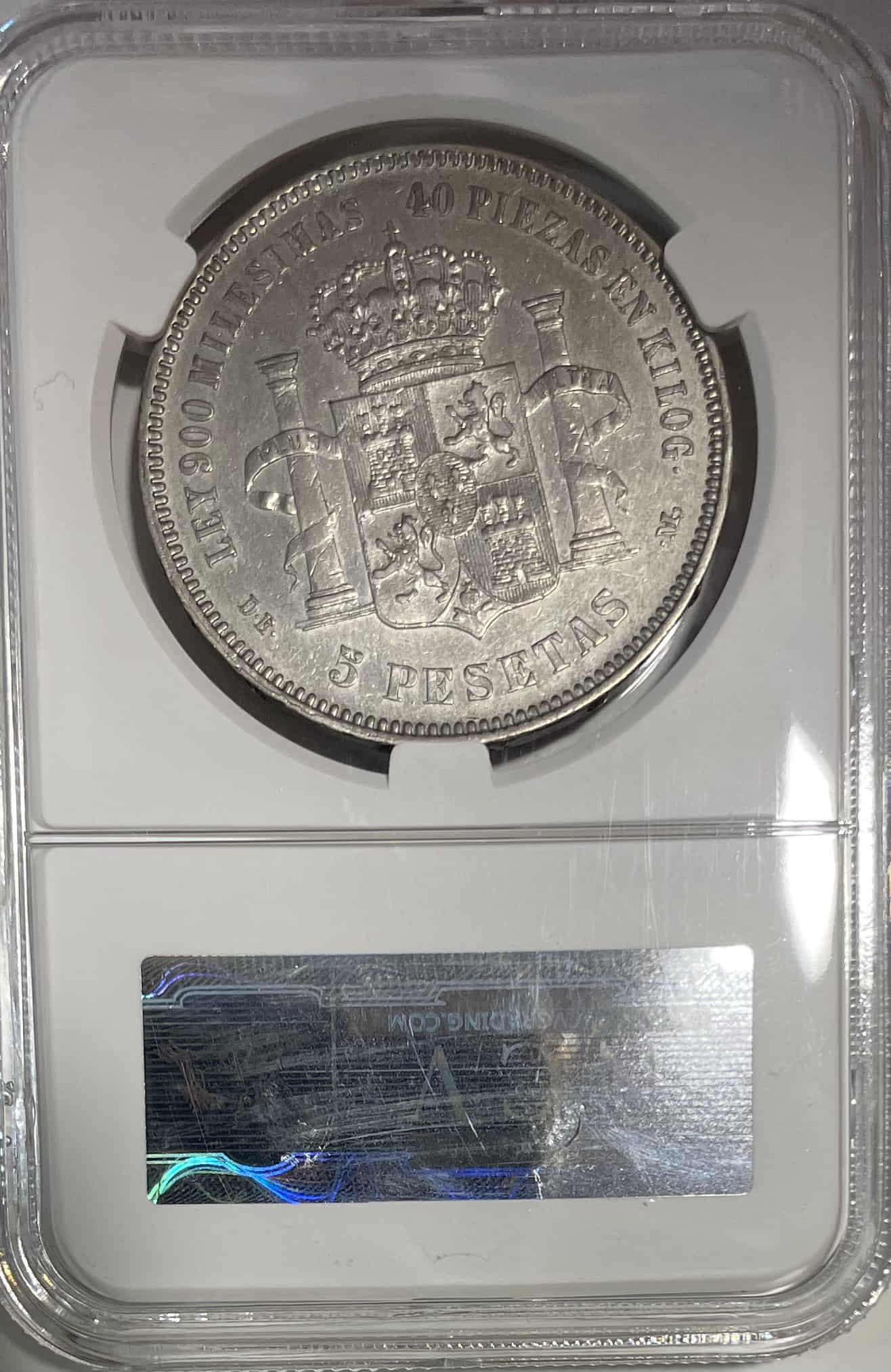 alfonso xii 5 pesetas 1876