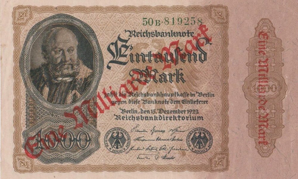 billete alemanan 15 diciembre de 1922