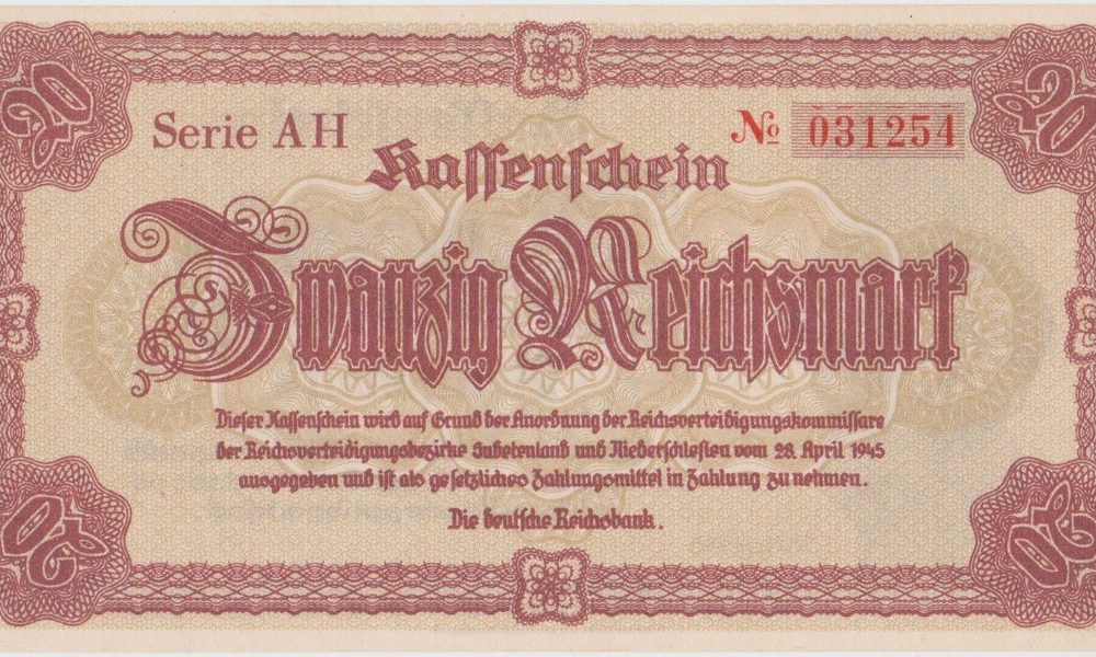 antiguo billete aleman 24 abril 1945