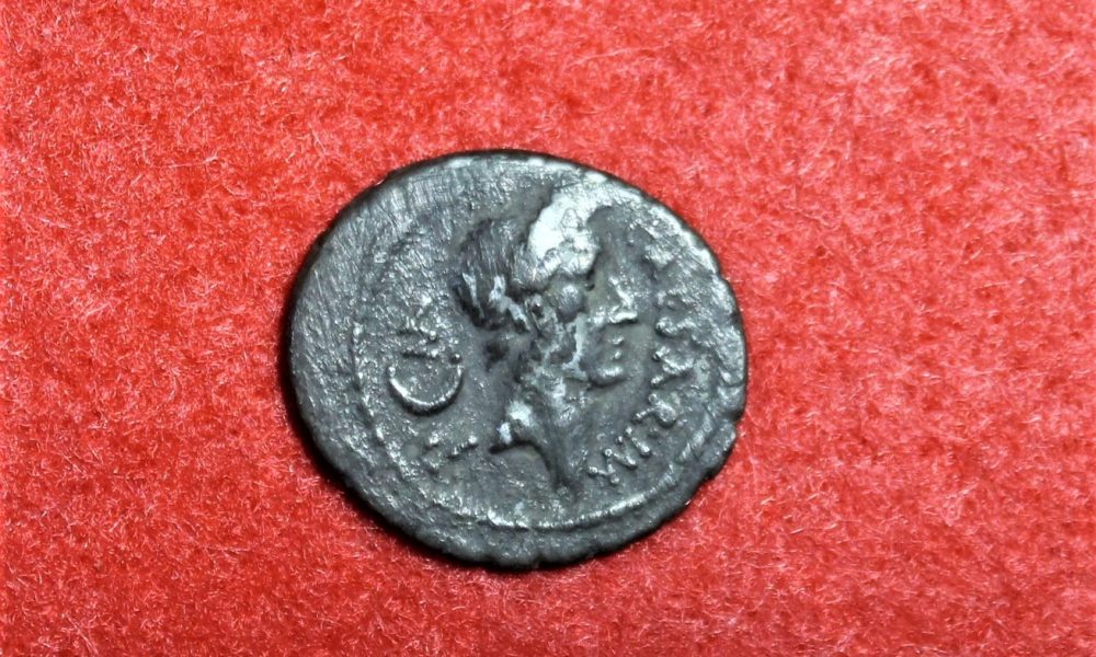 julio cear denario moneda plata antigua