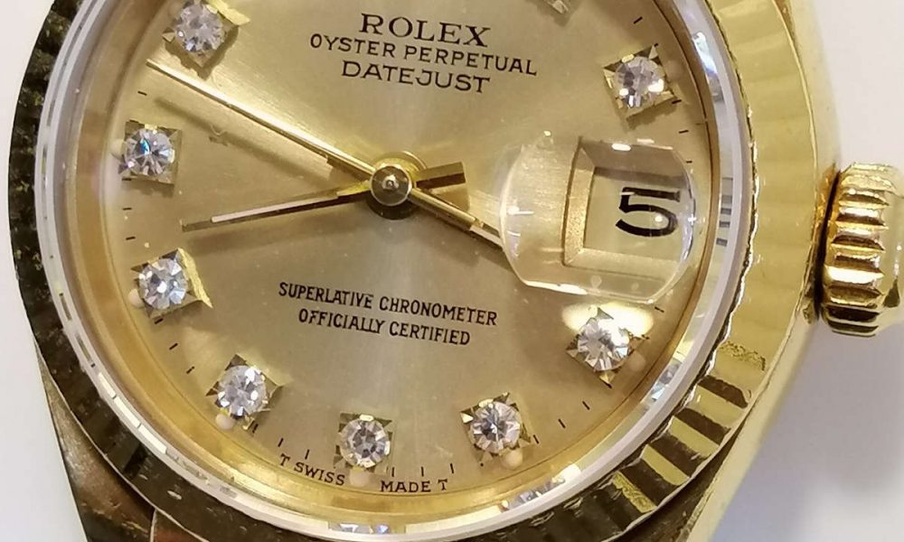 Rolex Oyster Perpetual Datejust diamantes automatico oro amarillo 18kts. Lady. 