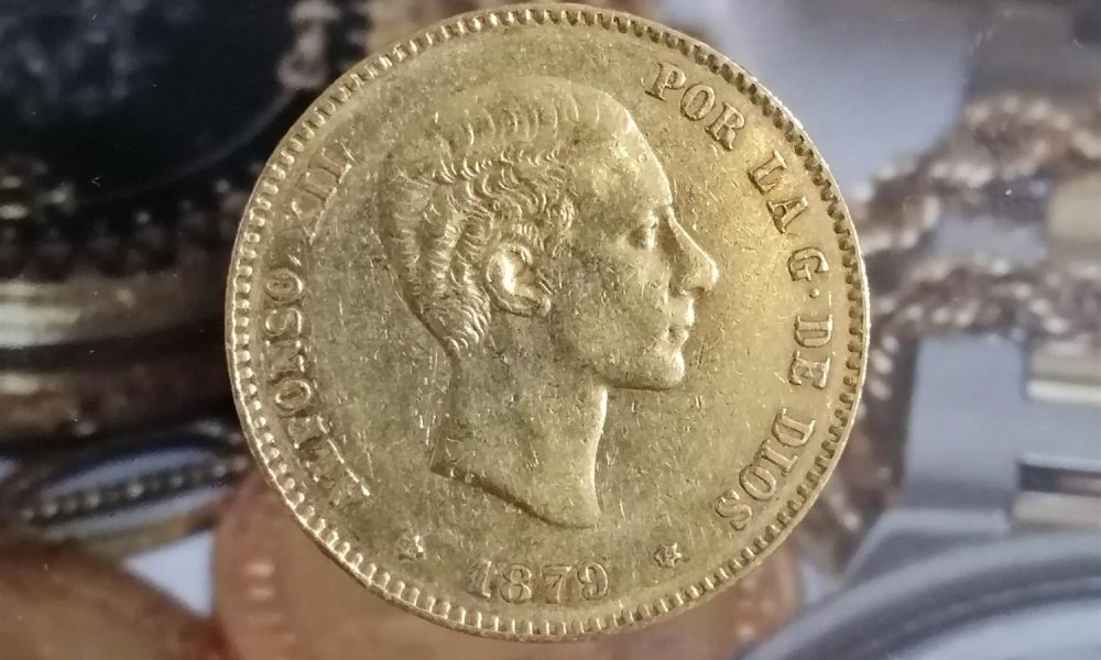 25 pesetas alfonso XII 1879 E.M.M