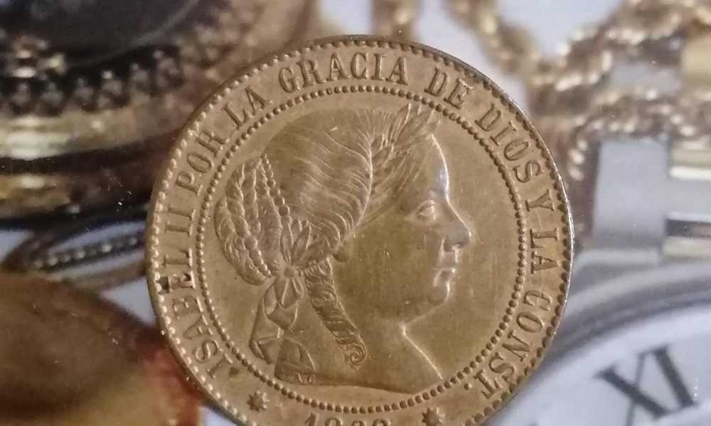 Isabel II. 2 1/2 Céntimo de Escudo 1868 Barcelona OM cobre