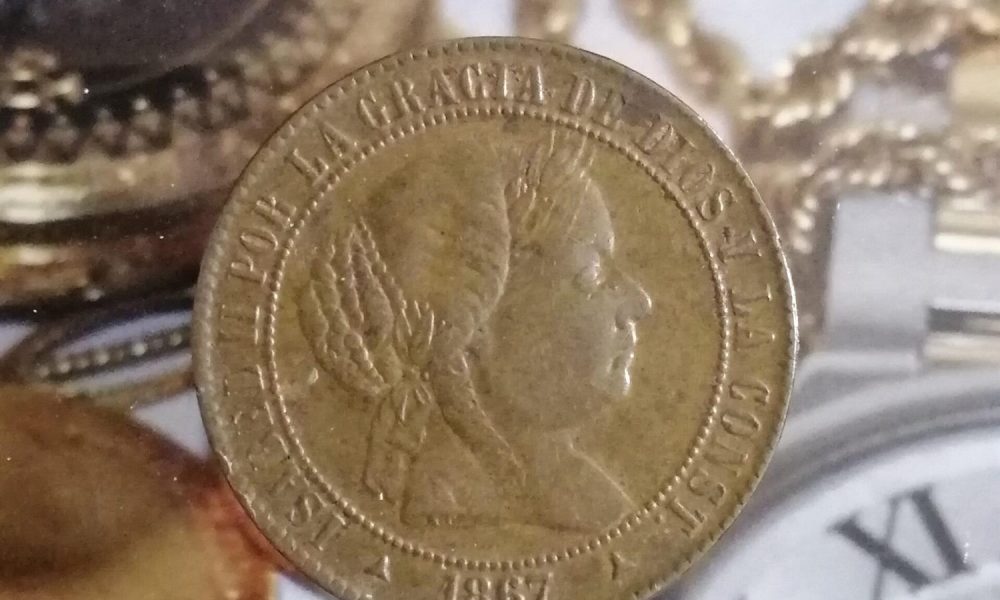 Isabel II. 2 1/2 Céntimos de Escudo 1867 Jubia OM cobre