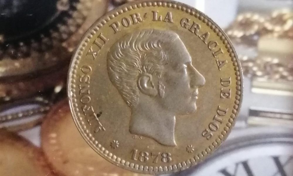 Alfonso XII 5 Céntimos 1878 Barcelona OM cobre