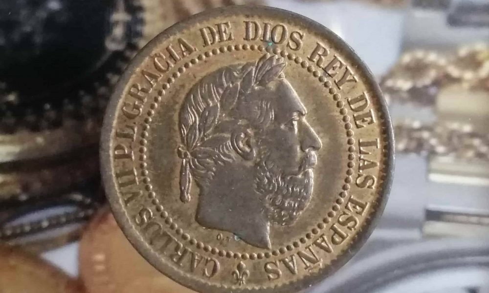 Carlos VII 5 Céntimos de peseta 1875 Bruselas
