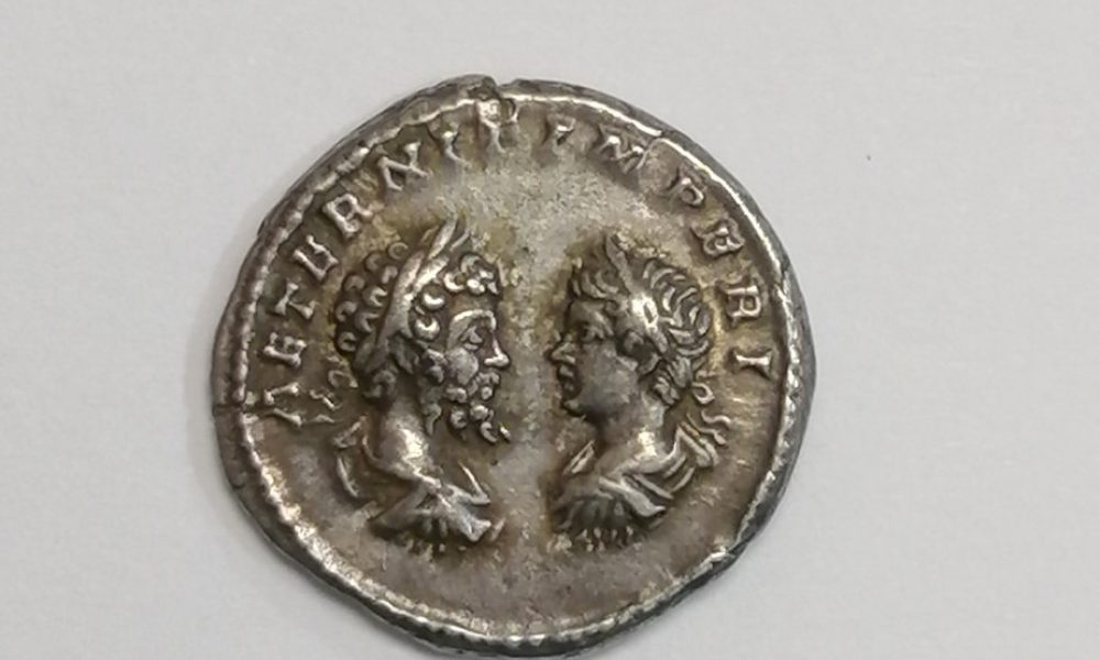 Moneda Antigua Romana geta septimio severo y caracalla