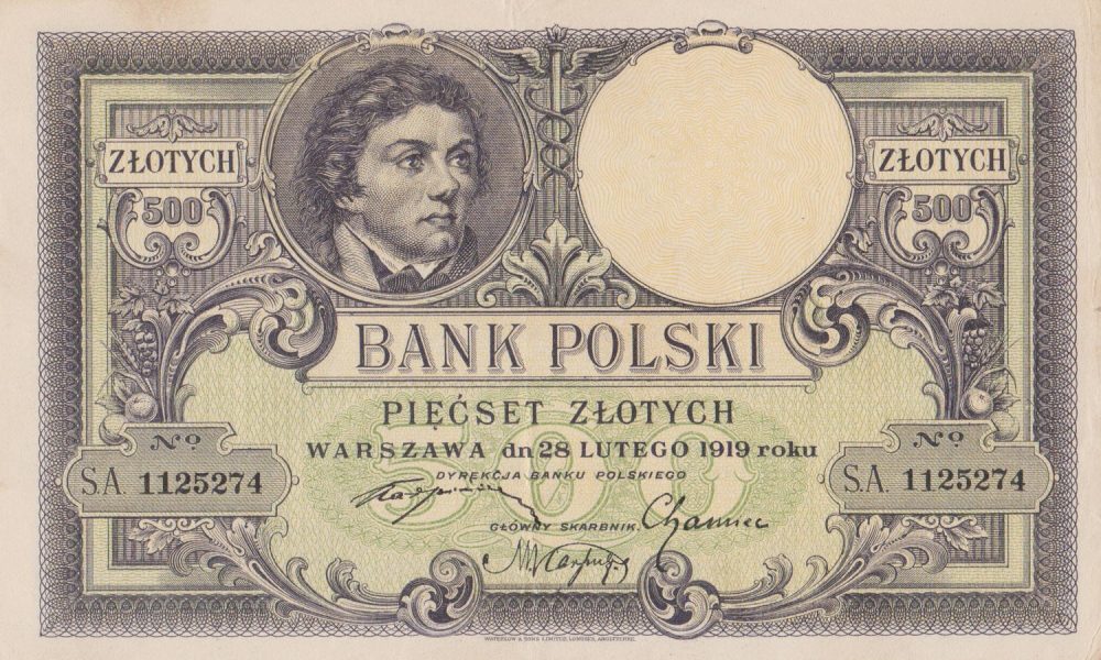 billetes del mundo 500 esloti polonia